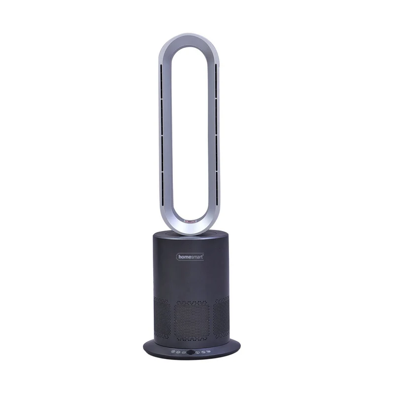 5 in 1 Luftdoktor - Luftreiniger/Ventilator ohne Lüfterflügel mit HEPA Filter, Weiß und Silber