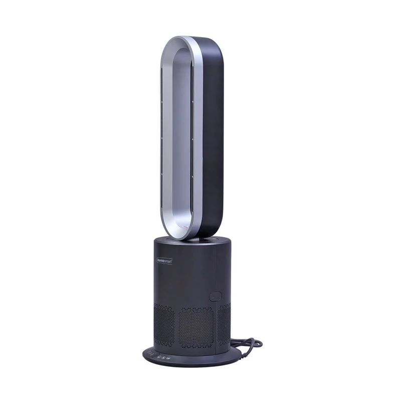 5 in 1 Luftdoktor - Luftreiniger/Ventilator ohne Lüfterflügel mit HEPA Filter, Weiß und Silber
