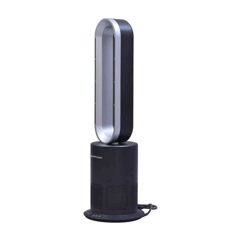5 in 1 Luftdoktor - Luftreiniger/Ventilator ohne Lüfterflügel mit HEPA Filter, Weiß und Silber