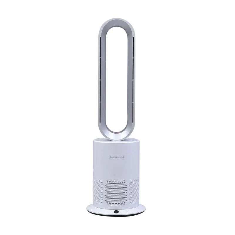 5 in 1 Luftdoktor - Luftreiniger/Ventilator ohne Lüfterflügel mit HEPA Filter, Weiß und Silber