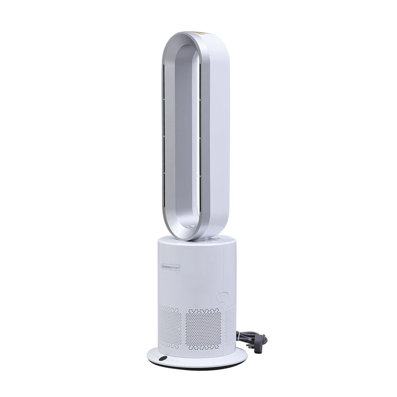 5 in 1 Luftdoktor - Luftreiniger/Ventilator ohne Lüfterflügel mit HEPA Filter, Weiß und Silber