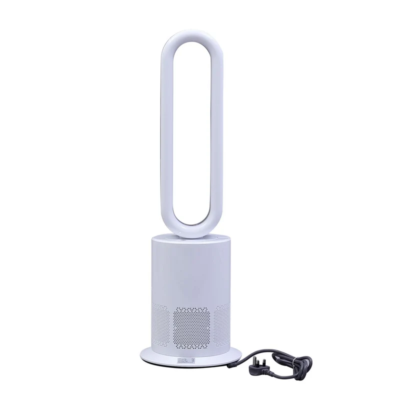 5 in 1 Luftdoktor - Luftreiniger/Ventilator ohne Lüfterflügel mit HEPA Filter, Weiß und Silber