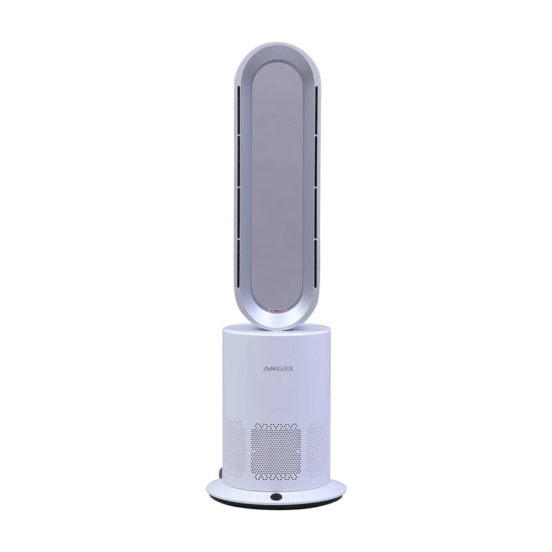 5 in 1 Luftdoktor - Luftreiniger/Ventilator ohne Lüfterflügel mit HEPA Filter, Weiß und Silber