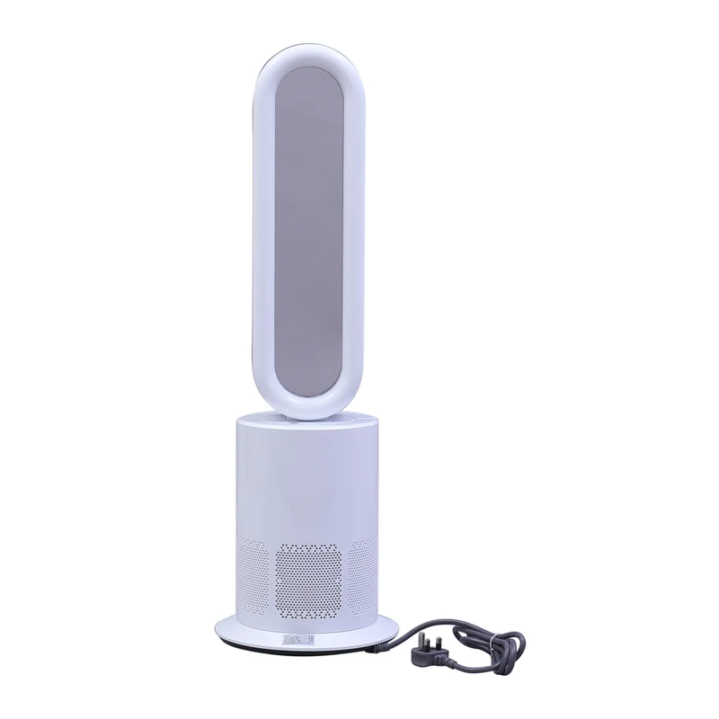 5 in 1 Luftdoktor - Luftreiniger/Ventilator ohne Lüfterflügel mit HEPA Filter, Weiß und Silber