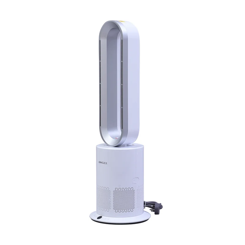 5 in 1 Luftdoktor - Luftreiniger/Ventilator ohne Lüfterflügel mit HEPA Filter, Weiß und Silber