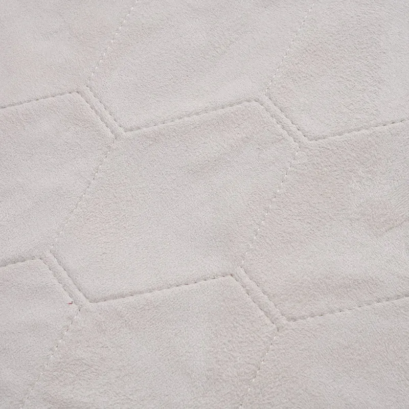 Seidenweicher, gewebter Kunstfellteppich, 180x100 cm, grau