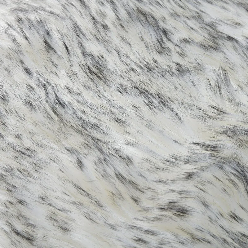 Seidenweicher, gewebter Kunstfellteppich, 180x100 cm, grau