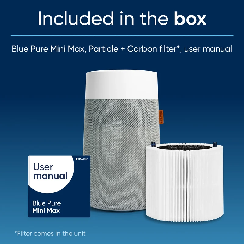 Blueair Blue Pure Mini Max Air Purifier With HEPASilent™ Technology
