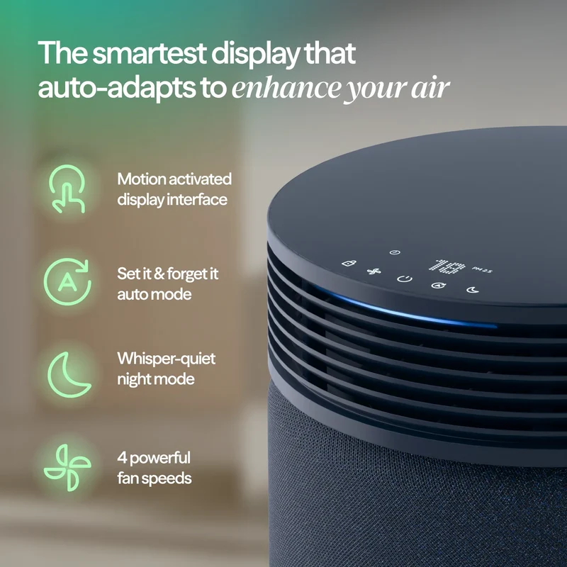 Blueair Blue Signature™ Small Dark Air Purifier With HEPASilent™ Technology