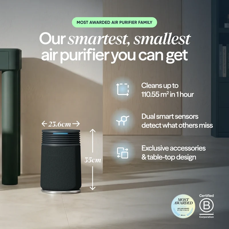Blueair Blue Signature™ Small Dark Air Purifier With HEPASilent™ Technology