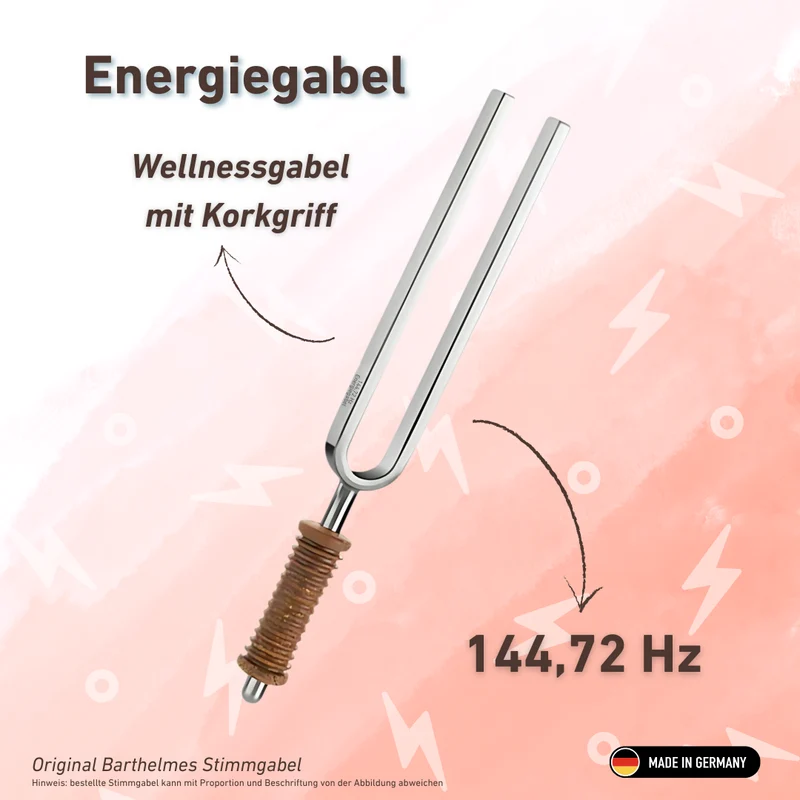 Energiegabel Wellness mit Korkgriff 144,72 HZ | Art.-Nr. KO 144-Energie/7-K