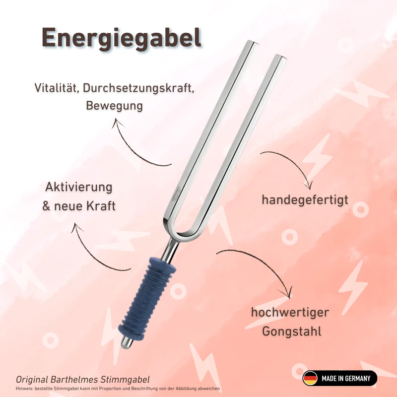 Energiegabel Wellness mit blauem Griff 144,72 HZ | Art.-Nr. KO 144-Energie/7-KB
