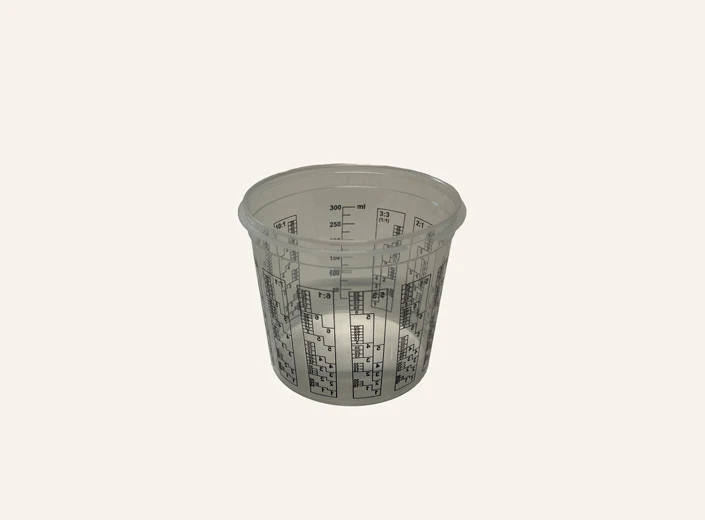 Mischbecher 0,385 Ltr. mit Skala, VPE 200 Stück