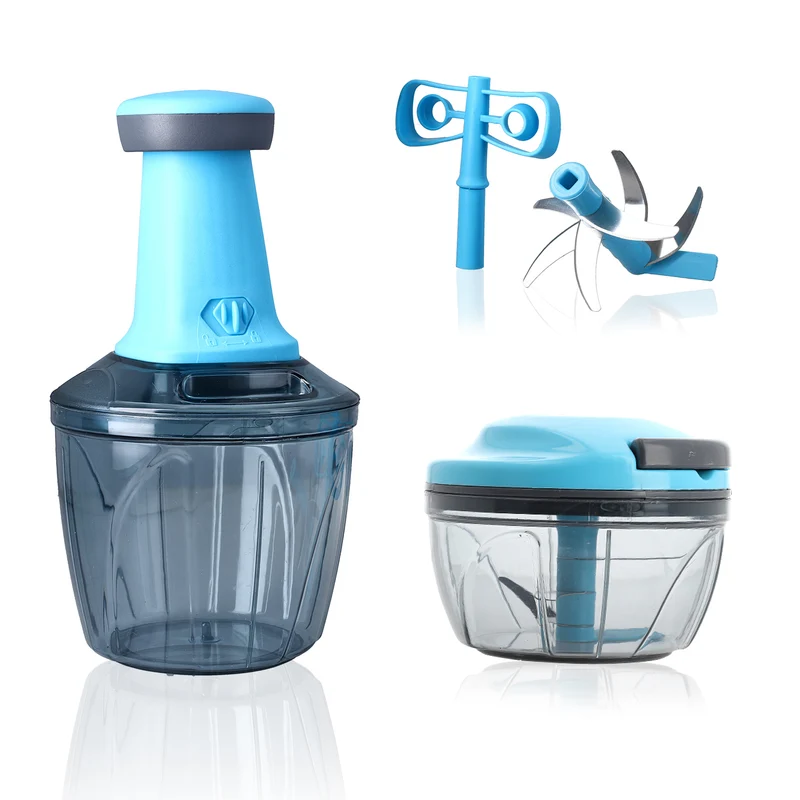 2-in-1 Mulit-Zerkleinerer und Mixer, 1200ml Kapazität, Blau