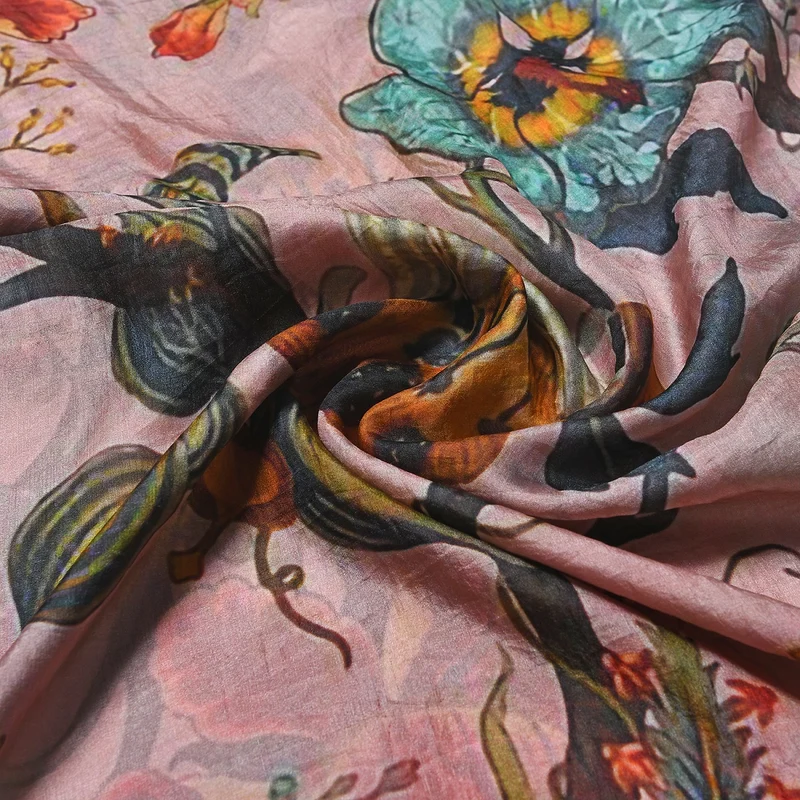 Bedruckter Seidenschal, Größe: 50 x 170 cm
