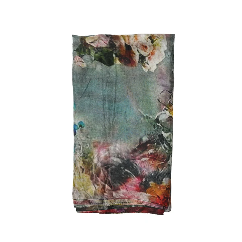 Bedruckter Seidenschal, Größe: 50 x 170 cm