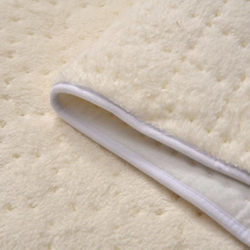Elektrische Unterdecke, 160x160cm - 280gsm Fleece-Oberseite, 400gsm Polymer-Unterseite, geeignet für 230 V Steckdosen, 9 Heizstufen mit automatischem Timer, weiß