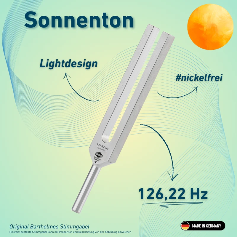 Stimmgabel Sonnenton Lightdesign 126,22 Hz | Art.-Nr. 230009