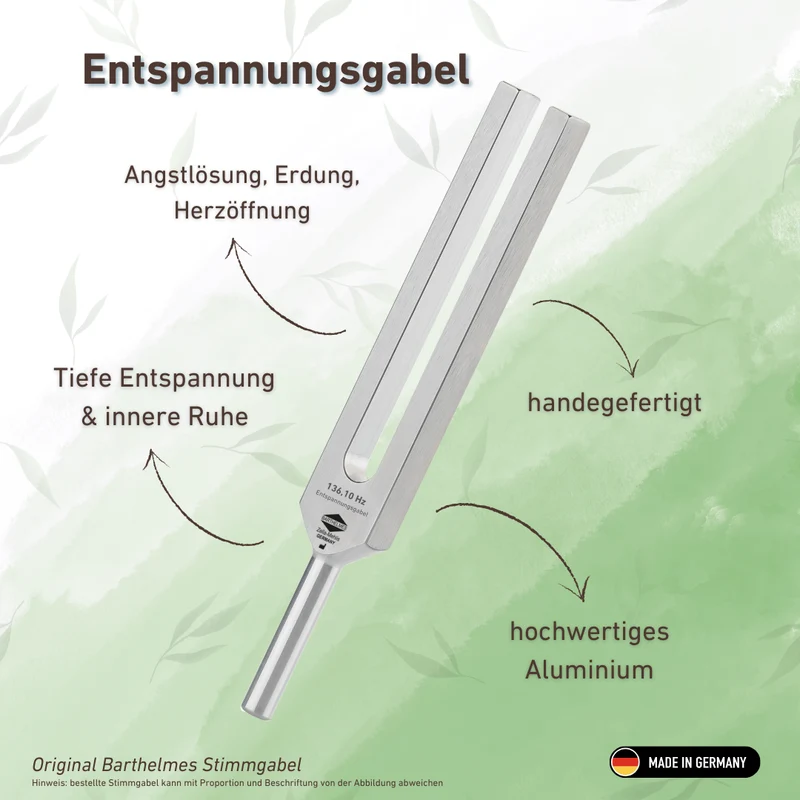 Entspannungsgabel (Relax) Lightdesign 136,10 Hz | Art.-Nr. KO 136-Relax/Alu