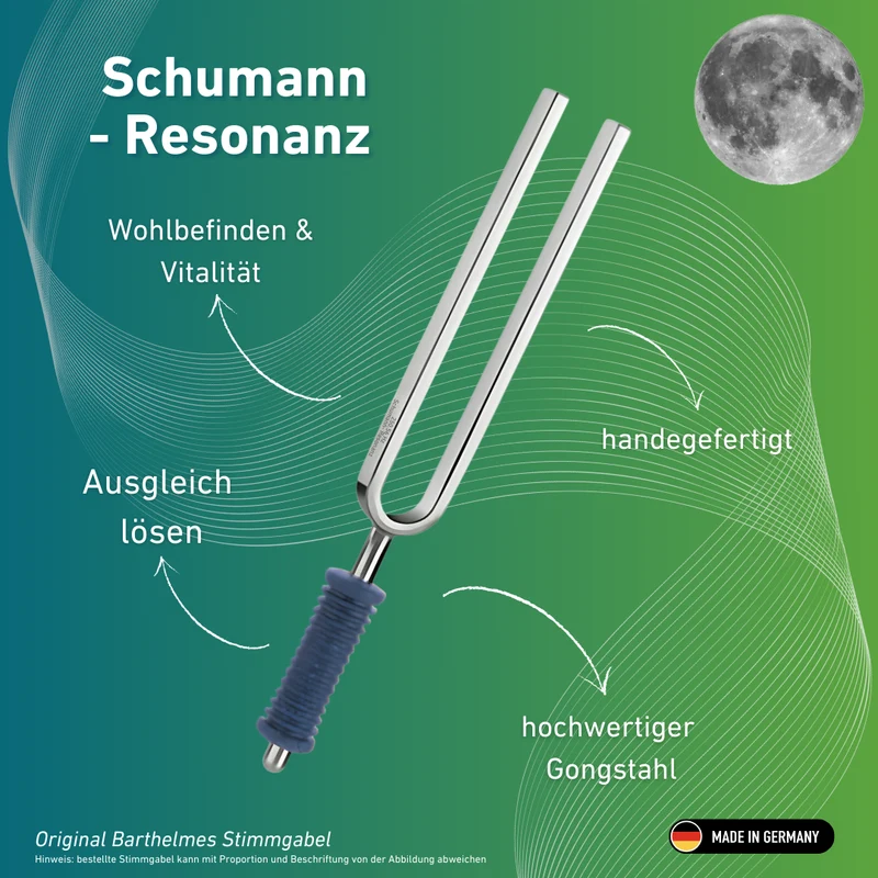 Stimmgabel Schumann-Resonanz Wellness mit blauem Griff 250,56 HZ | Art.-Nr. 220145