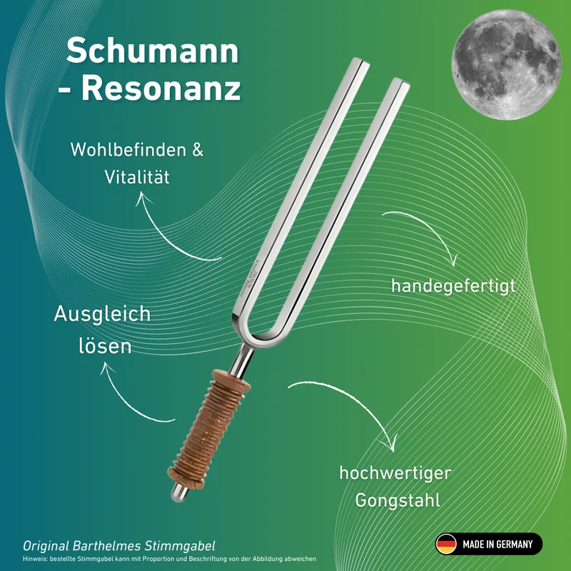 Stimmgabel Schumann-Resonanz Wellness mit Korkgriff 250,56 HZ | Art.-Nr. 220070