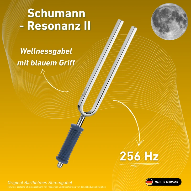 Original Barthelmes Stimmgabel Schumann- Resonanz II Wellness mit blauem Griff 256 HZ | Art.-Nr. 220146