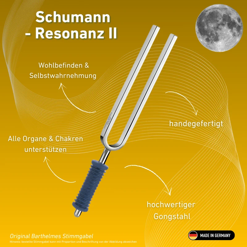 Original Barthelmes Stimmgabel Schumann- Resonanz II Wellness mit blauem Griff 256 HZ | Art.-Nr. 220146
