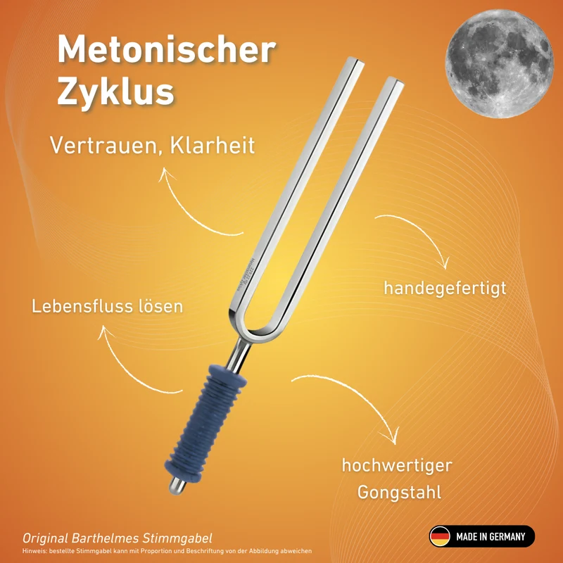 Original Barthelmes Stimmgabel Metonischer Zyklus Wellness mit blauem Griff 229,22 Hz | Art.-Nr. KO 220141