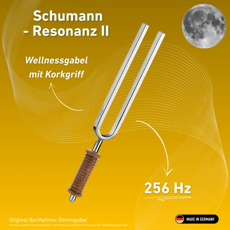 Stimmgabel Schumann- Resonanz II Wellness mit Korkgriff 256 HZ | Art.-Nr. 220072