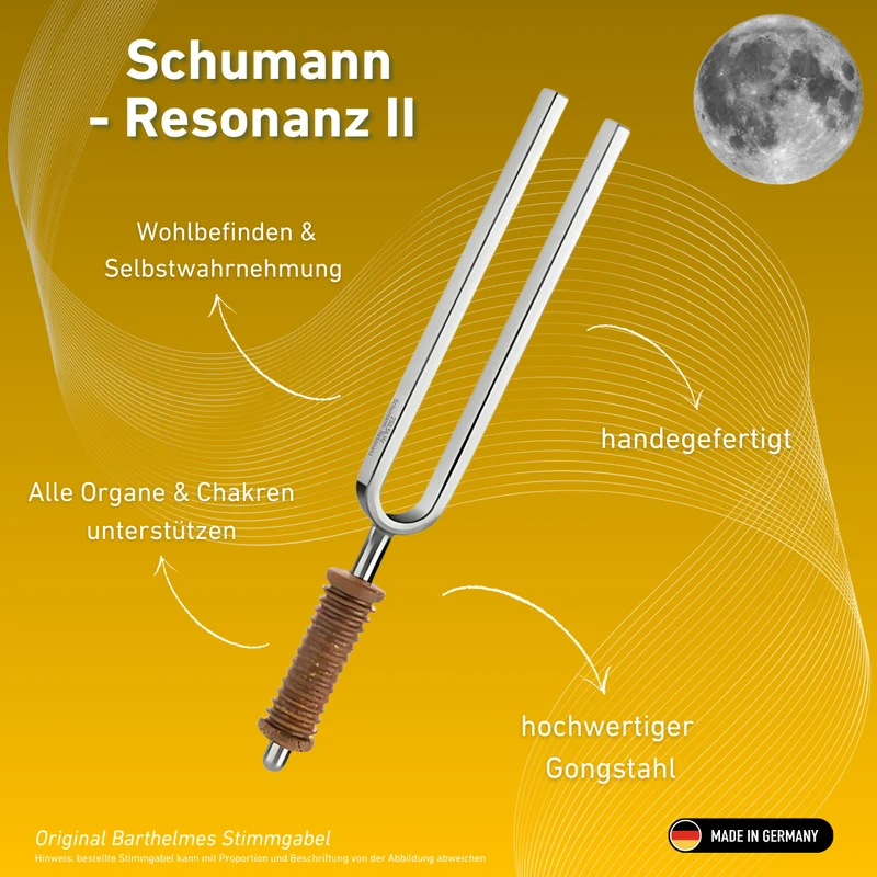 Stimmgabel Schumann- Resonanz II Wellness mit Korkgriff 256 HZ | Art.-Nr. 220072