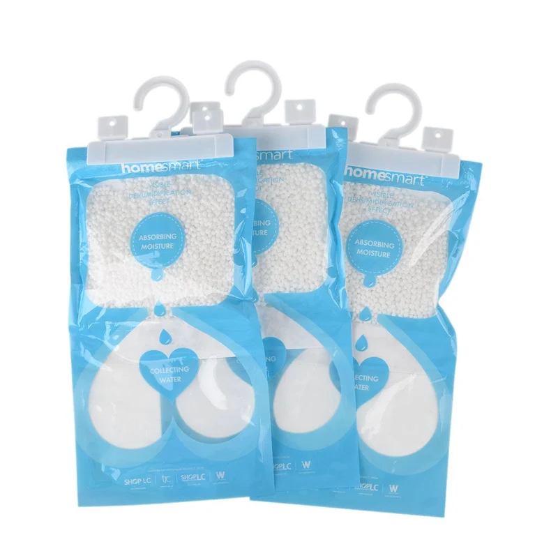 HOME SMART - Hängender Luftentfeuchter Beutel Set 10 Stück, Lavendelduft, 220 g Calciumchlorid Feuchtigkeitsabsorber, für Kleiderschrank und Aufbewahrungsräume, 30 x 16 cm
