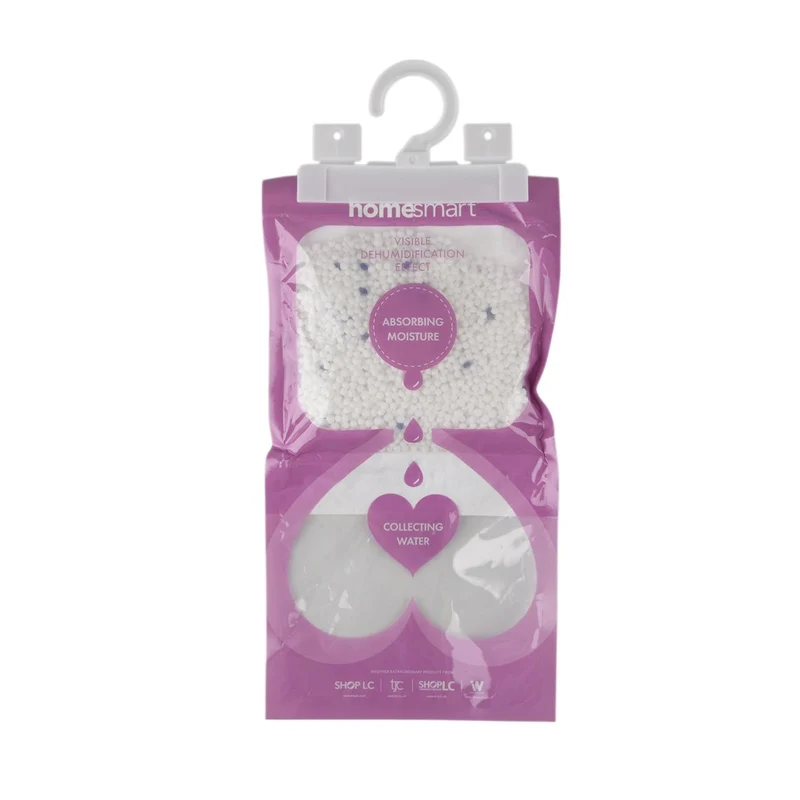 HOME SMART - Hängender Luftentfeuchter Beutel Set 10 Stück, Lavendelduft, 220 g Calciumchlorid Feuchtigkeitsabsorber, für Kleiderschrank und Aufbewahrungsräume, 30 x 16 cm