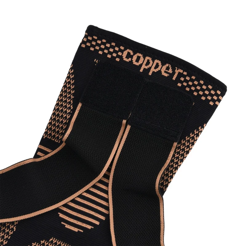 LIVMORE - Kupferfaser Knie Bandagen Paar verstellbar Kompression Schwarz Kupfer