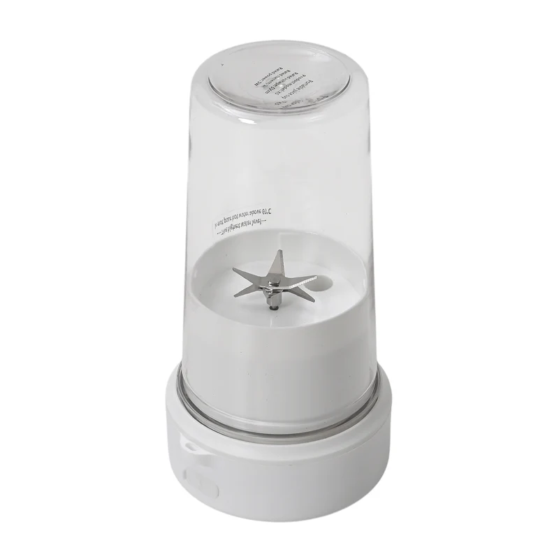 Tragbarer Entsafter mit Deckel und Trinkhalm, 350 ml, mit Edelstahlklinge und USB-Aufladung, 174x88 mm, Wiederaufladbar, Rosa