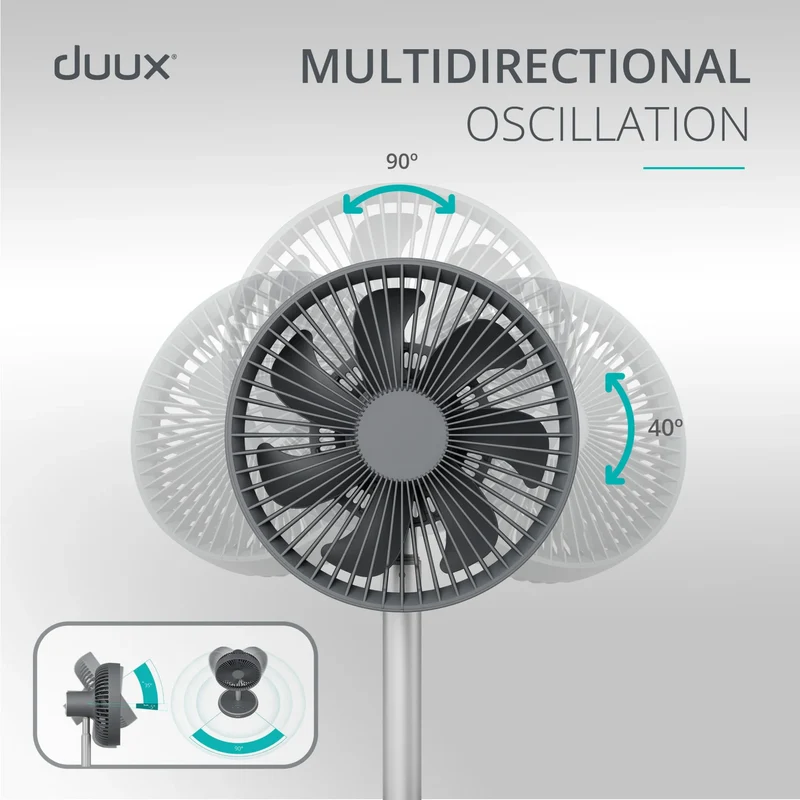 Duux Rize Cordless Pedestal & Table Fan