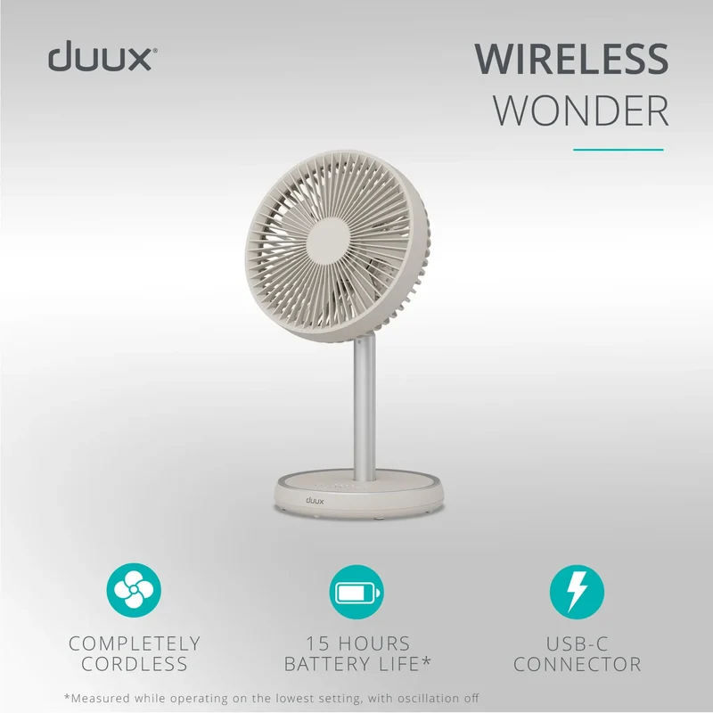 Duux Rize Cordless Pedestal & Table Fan