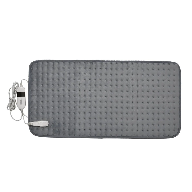 Elektrisches Wärme-Decke- Für Entspannung und Schmerzlinderung, 3 Heizstufen, hypoallergen, waschbar, 2-Stunden-Timer, 2m Kabel, Grau, 84 x 40 cm