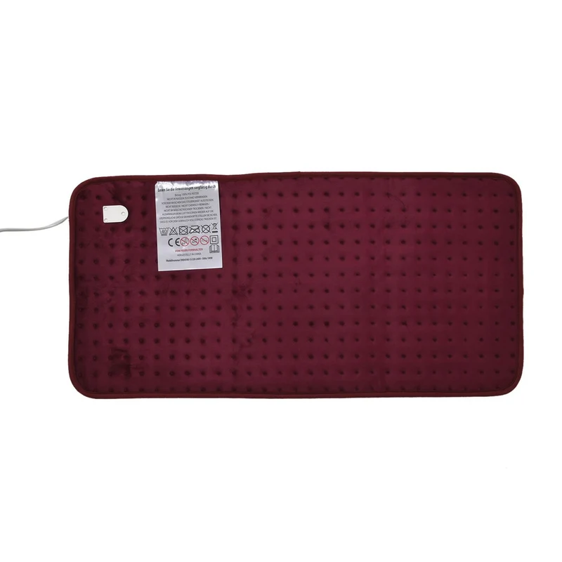 Elektrisches Wärme-Decke- Für Entspannung und Schmerzlinderung, 3 Heizstufen, hypoallergen, waschbar, 2-Stunden-Timer, 2m Kabel, Grau, 84 x 40 cm