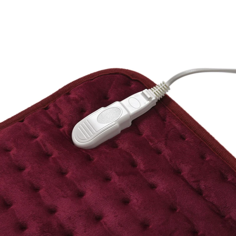 Elektrisches Wärme-Decke- Für Entspannung und Schmerzlinderung, 3 Heizstufen, hypoallergen, waschbar, 2-Stunden-Timer, 2m Kabel, Grau, 84 x 40 cm