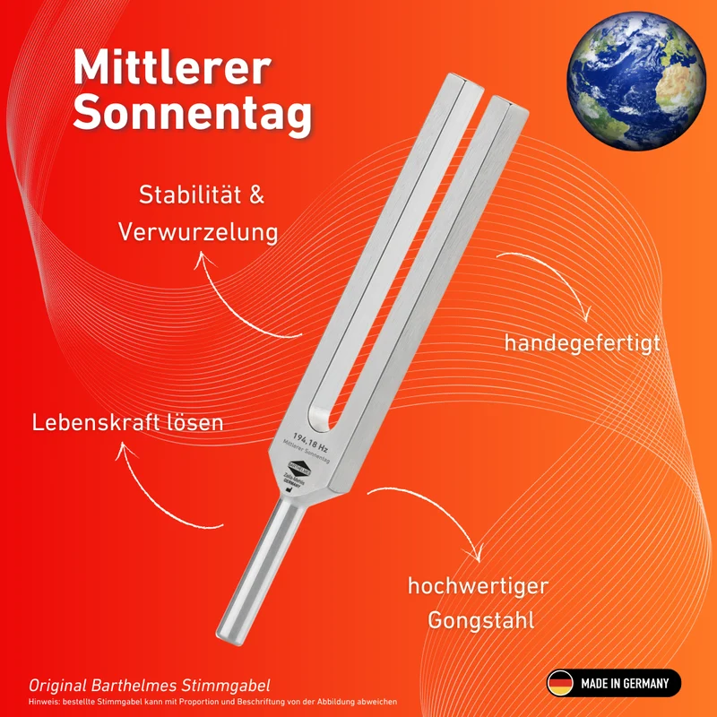 Stimmgabel Mittlerer Sonnentag Lightdesign 194,18 Hz | Art.-Nr. 230027