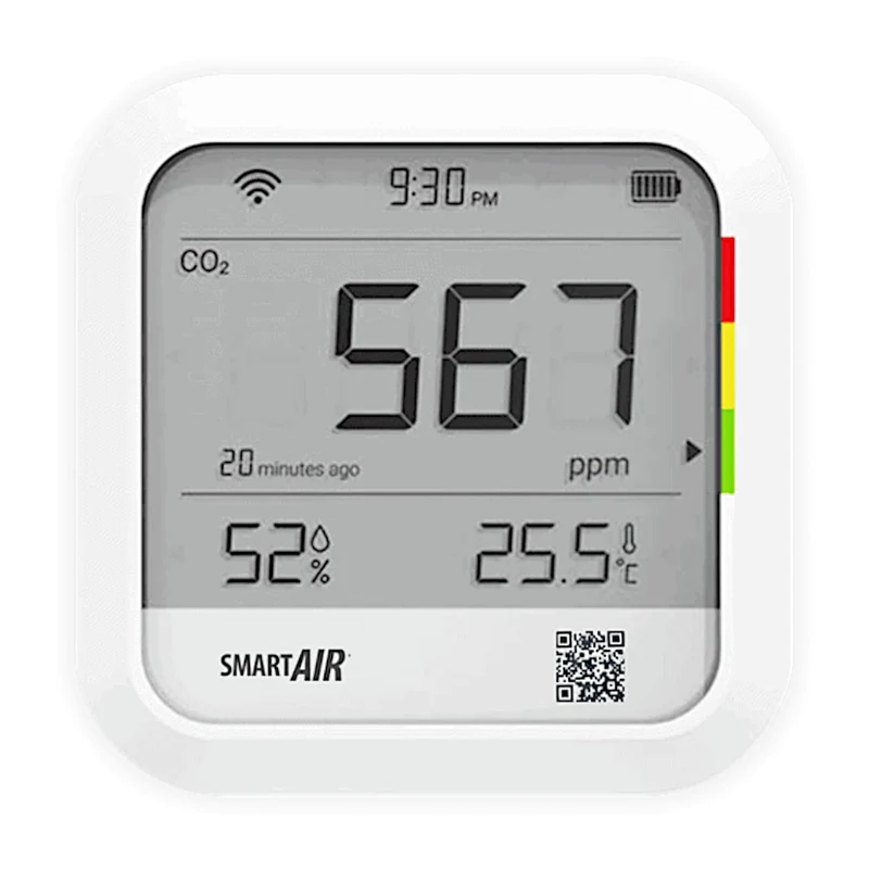 Smart Air 3-in-1 CO₂, Relative Humidity, and Temperature Monitor