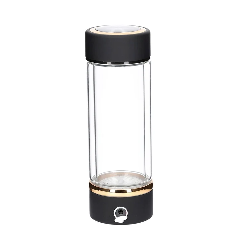 Doppelwandige Hydrogener Wasserstoff Wassergenerator 380ml, Silber