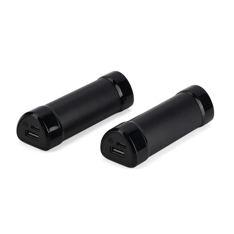 2 in 1 Magnetischer Handwärmer und Powerbank, 2 x 4000 mAh, 3 Heizstufen, 11 x 6 cm, 255 g, ABS Aluminiumlegierung, Schwarz