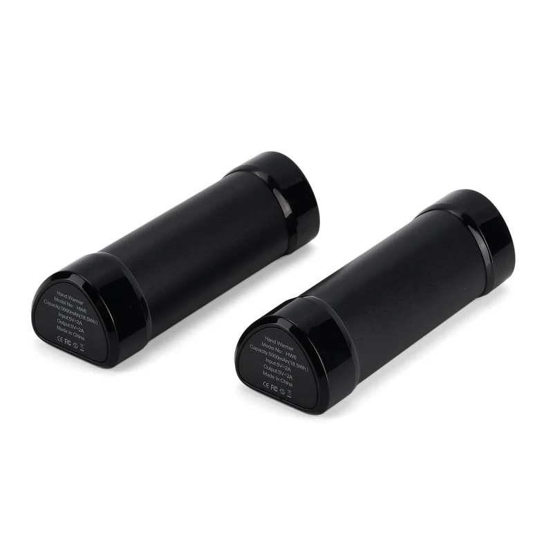 2 in 1 Magnetischer Handwärmer und Powerbank, 2 x 4000 mAh, 3 Heizstufen, 11 x 6 cm, 255 g, ABS Aluminiumlegierung, Schwarz