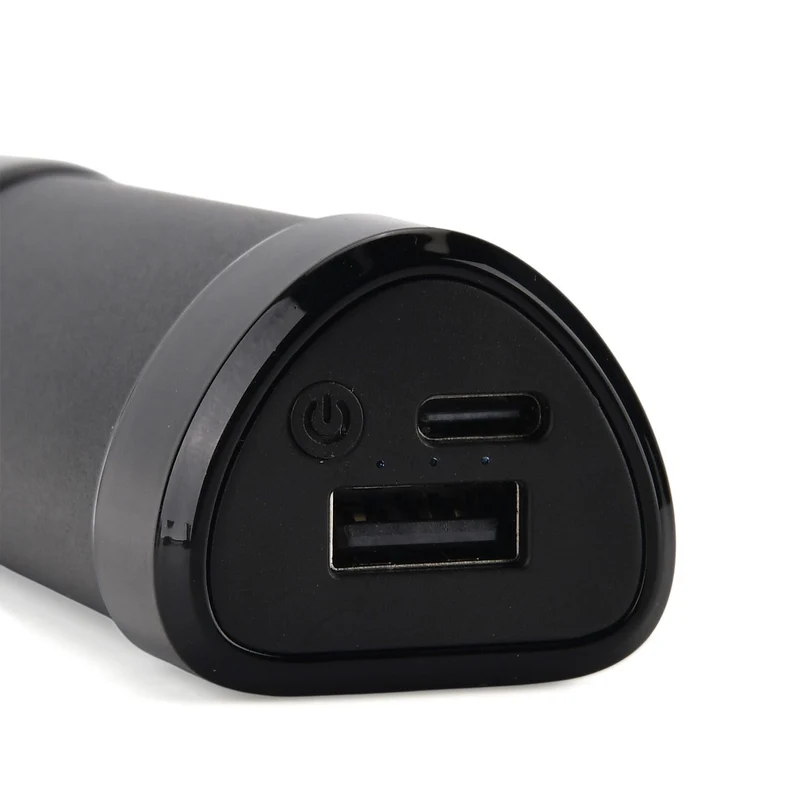 2 in 1 Magnetischer Handwärmer und Powerbank, 2 x 4000 mAh, 3 Heizstufen, 11 x 6 cm, 255 g, ABS Aluminiumlegierung, Schwarz