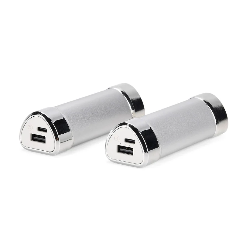 2 in 1 Magnetischer Handwärmer und Powerbank, 2 x 4000 mAh, 3 Heizstufen, 11 x 6 cm, 255 g, ABS Aluminiumlegierung, Schwarz