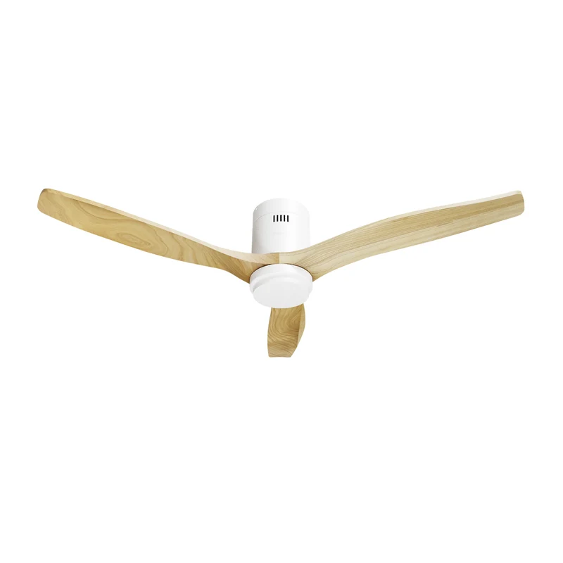 Hombli Smart Ceiling Fan & Light - White & Light Wood