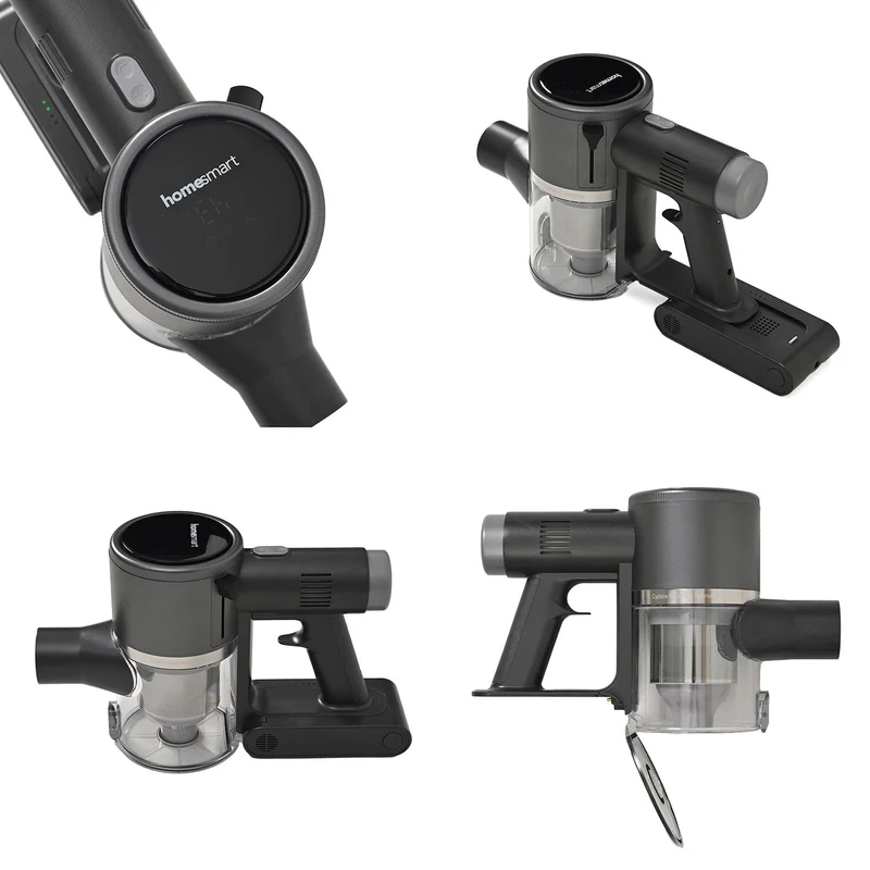 Homesmart - Kabelloser Staubsauger aus ABS, 0,6 L Kapazität, 23 x 24,5 x 114,3 cm, mit Zubehörset