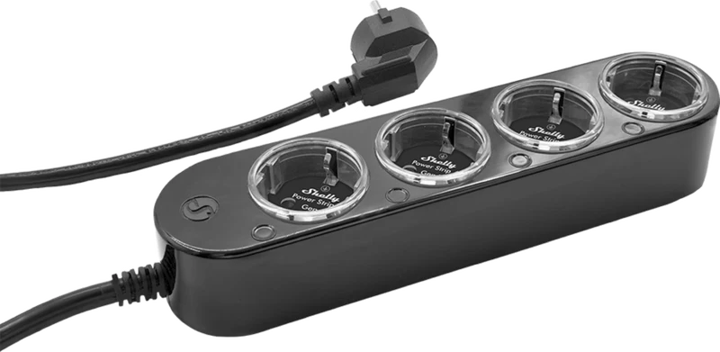 Shelly Power Strip 4 Gen4 - Smarte Steckdosenleiste - Schwarz