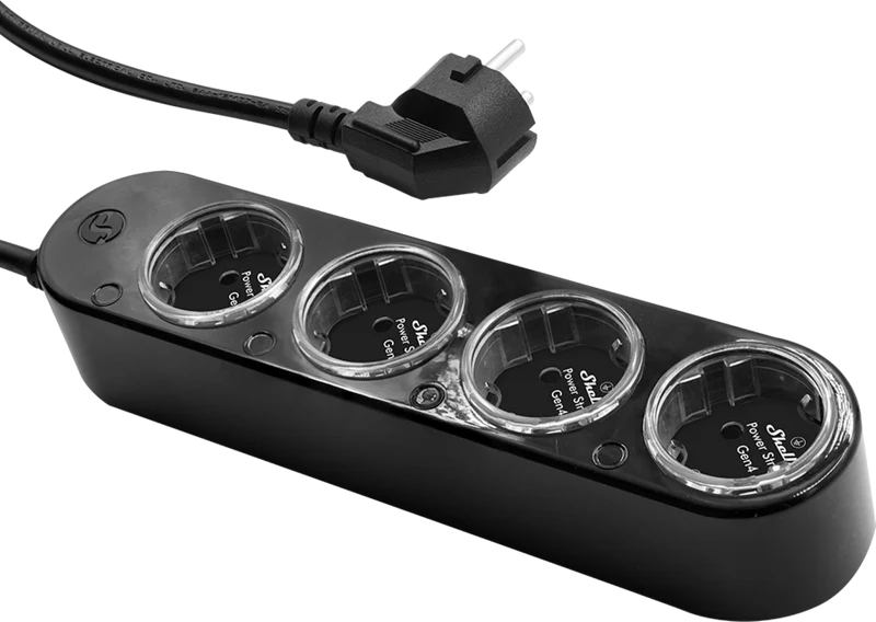 Shelly Power Strip 4 Gen4 - Smarte Steckdosenleiste - Schwarz